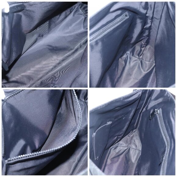 GUCCI GG Supreme Shoulder Bag PVC Black Silver - Picture 15 of 16